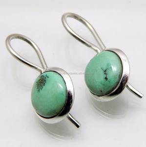 <b>Marvelous</b> 925 Sterling Silver Drop <b>Earrings</b> for Women Natural Turquoise Gemstone Gold Plating Fashionable Accessory for Weddings - Product Image 2