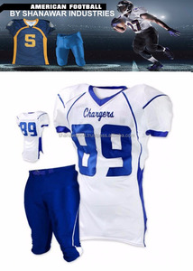 Uniforme de football américain personnalisé en gros pour adultes, uniforme d'équipe personnalisé, manches courtes, unisexe, taille plus, toutes saisons, 100% polyester, broderie - Product Image 3