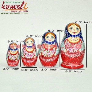 Poupées matheryoshka russe, 5 cm, poupées de nesse, en papier, masha - Product Image 4