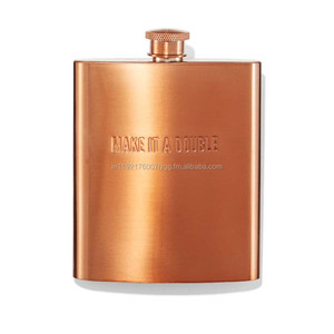 Accessoires de barre en métal de flacon de hanche en cuivre pur pour le rhum de whisky et le whisky pour les déplacements - Product Image 3