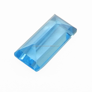 สี่เหลี่ยมผืนผ้าตัด5X10มม. สีน้ำเงิน Topaz 2.0 Cts พลอยหลวมสำหรับการตั้งค่าฝา IG4471 - Product Image 2