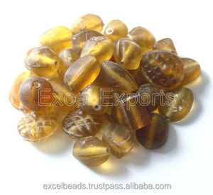 ลูกปัดแก้วสีดำล้วนหลากขนาดและรูปทรงสำหรับทำเครื่องประดับแบบทำเองจากลวดลายกลมของอินเดีย - Product Image 5