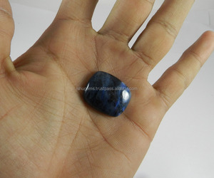 สี่เหลี่ยมผืนผ้าเบาะ Cabochon สีฟ้าหินธรรมชาติสำหรับจี้ IG0022 22.9 Cts Dumortierite Jasper 20*25มม.Ishu อัญมณี; 27243 - Product Image 3