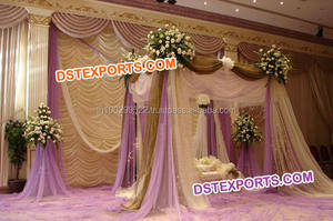 Toile de fond de mariage brodée à la main, toile de fond de mariage à motifs complexes, toile de fond de mariage Mandap tendance, décoration d'événements en Australie - Product Image 4