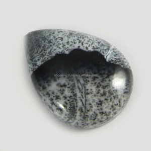หินหลวม3.15 Gms สำหรับการทำเครื่องประดับ Dendritic โอปอลธรรมชาติ17X23Mm Pear Cabochon - Product Image 1