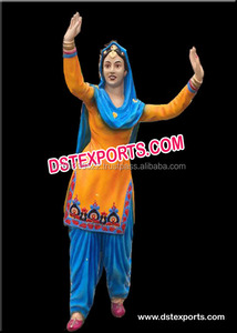 Punjabi Village Thème Fiber Statue Punjabi Culturel Dames Scène D'eau Fiber Statue Nouveau Design Bien L'eau De Fiber De Thème Statue - Product Image 2
