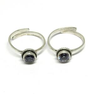 Amour Attraction violet CZ 925 argent Sterling bague d'orteils en pierre précieuse vente en gros bijoux en argent bijoux en argent faits à la main - Product Image 2