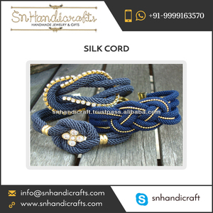 Silk Cord <b>Bracelet</b> made from High Quality Raw Silk at Affordable PriceHandmade Happiness - Product Image 1