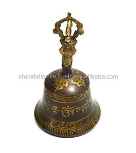 Pirinç tibet çan budist Dripu çan Dorje Vajra Dharma nesneleri tibet budist meditasyon Bells ve Dorje hint antika - Product Image 2