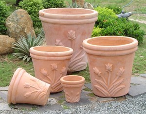 Wholesale Premium Quality European Ceramic Terracotta Eco-Friendly Lightweight Flower <b>Pots</b> Planters for Floor Indoor/Outdoor - Product Image 1