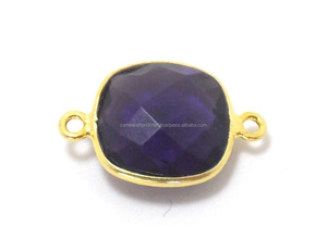 Améthyste 925 Faits à la main En Argent Sterling Lunette Connecteur - Product Image 6