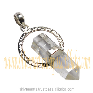 Joyería de Plata de Ley 925 hecha a mano, collar con colgante cristiano de piedra de cristal puro, abalorios únicos de rodio de estilo Vintage - Product Image 3