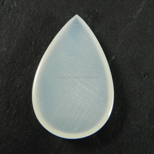 Natural Calcedonia Aqua 26x17mm pera cabujón de piedras preciosas sueltas para la fabricación de la joyería - Product Image 3