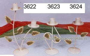 Bougeoirs décoratifs classiques en fer en aluminium et métal bicolore pour les occasions d'anniversaire et d'anniversaire de Noël - Product Image 2