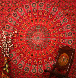 Tapiz de mandala indio con estampado personalizado, textiles para el hogar hechos a mano, mandala hippie de algodón, venta al por mayor - Product Image 1