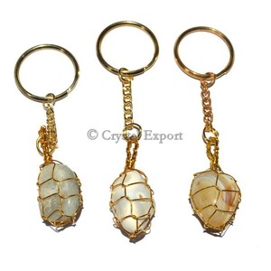 พวงกุญแจหินบลูออนิกซ์ขัดเงา & พวงกุญแจคริสตัล Crystalexport.com รุ่น Tmbl-Key-048 ผลิตในอินเดีย - Product Image 2
