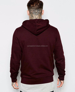 Vente en gros de sweats à capuche pour hommes en coton 100% bordeaux, logo personnalisé, OEM, streetwear, hiver, surdimensionné - Product Image 2