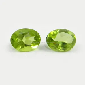 2 pcs Natural Peridot 6x8mm Oval Cut 2.6 Cts gemstones for jewelry IG2640