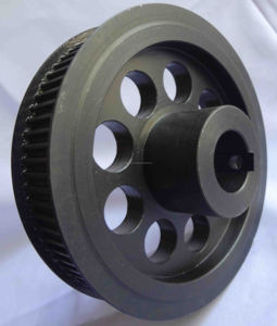 Poulie de courroie de distribution à entraînement positif personnalisable Engimech, alésage de 10 mm, pas de 50 mm, garantie de 3 ans disponible, standard - Product Image 1