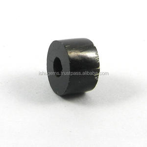 Cuentas de Hipersteno Natural Liso de 14x8mm, Calidad AA, Color Negro, Cuentas Tipo Neumático con Orificio Grande, Gemas Ishu - Product Image 2