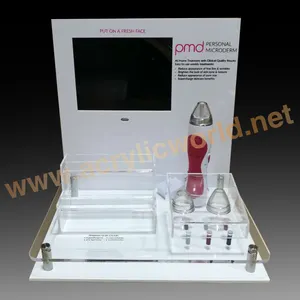 Factory Acrylic Perfume bottle Display Stands Acrylic Cosmetic display stand with LCD