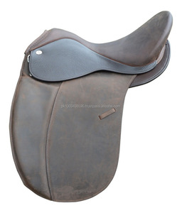 Selle en cuir pour cheval, nylon, noir et marron, adaptée à la conçu pour d'endurance GP, tout usage - Product Image 4
