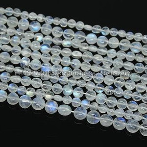 Approvisionnement en vrac d'usine Qualité supérieure Pierre de lune bleue naturelle Perles en vrac Strand Coin Briolette Acheter en ligne maintenant au meilleur prix - Product Image 2