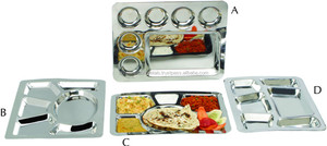 Plateau alimentaire militaire en acier inoxydable - Product Image 2