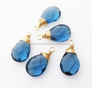 Подвеска из серебра 925 пробы с голубым топазом - Product Image 1