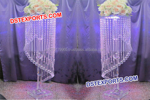 Piliers de cristal de mariage portables modernes passerelle entièrement décorée - Product Image 3
