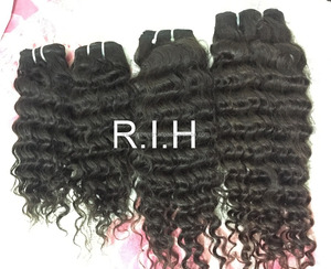 Vente en gros extensions de cheveux de temple indien brut 30 pouces cheveux de trame brésiliens 8 pouces étiré longueur Curl Style - Product Image 5