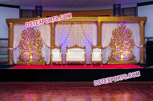 Escenario de Boda Rajasthani Jhrokha, Decoración de Escenario para Recepción de Boda India, Fabricante de Escenarios para Bodas Asiáticas, Suiza - Product Image 2