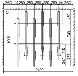 Porte-vélo monté au sol et en acier galvanisé, support de bicyclette fabriqué au japon - Product Image 2