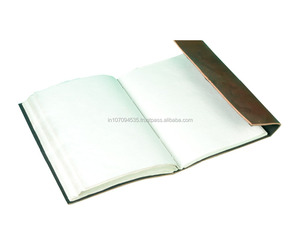 Cuaderno de notas de cuero genuino marrón suave con diseño creativo hecho a mano, diario de cubierta suave para hombres y mujeres con páginas blancas en blanco - Product Image 4