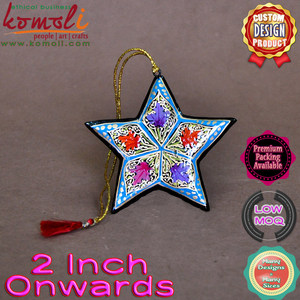 Adornos navideños con efecto artístico, adornos planos de madera, venta al por mayor - Product Image 2