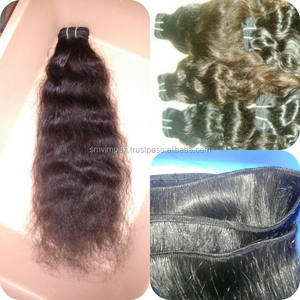 Cheveux indiens vierges non traités 100%, bonne texture et couleur naturelle, perte et couleur naturelle, doux, 1 pièce - Product Image 1