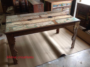 Mesa de Comedor India Mehrab de Madera Maciza Reciclada para Uso en Muebles para el Hogar - Product Image 2