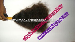 Venta al por mayor de mechones de pelo indio natural alineado con cutícula virgen tejido ondulado natural a granel estirado doble vendedores baratos - Product Image 3