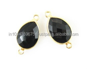 Coszcalt Exports 925 Sterling <b>Silver</b> Black Onyx Gemstone Connector Finding Cute Style Anniversary Occasion Supplier Designer - Product Image 5