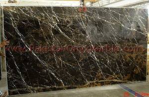 Losa de Mármol Negro y Dorado Pulido de Alta Calidad, Piedra Natural Grande Inspirada en Miguel Ángel en Forma de Losa - Product Image 4