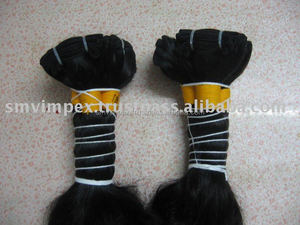 Tejido de cabello humano Remy. Extensión de cabello más vendida. Cutícula alaigned indio Remy tejido de cabello humano de la India - Product Image 4