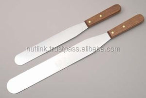 10x1ตะหลิวสแตนเลส1/2นิ้วที่ขูดขนมปังและเค้กมีด้ามจับไม้ที่ตัดขนมอบแบบใช้แล้วทิ้ง - Product Image 1