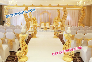 Mandap de Boda de Madera Tallada a Mano, Hermoso Mandap con Tema de Bajirao Mastani, Mandap de Boda Tradicional India, Canadá - Product Image 5