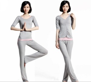 Custom Design Eco Friendly Bamboo Organic Cotton Spandex Yoga Wear Breathable Popular Gym Wear