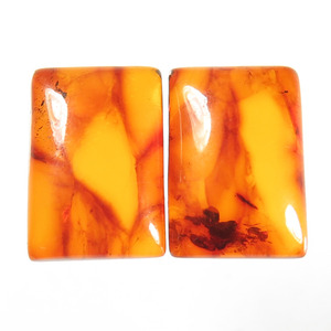 Đá hổ phách Baltic tự nhiên màu cam, cắt oval, kiểu cabochon, kích thước tùy chỉnh, xuất xứ Ba Lan - Product Image 3