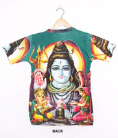 Camiseta de dioses hindúes indios y Ganesha DIVINE, Deity de dios hindú, ropa psicodélica Unisex, camiseta de Arte de Dj Hippie M / L / Xl