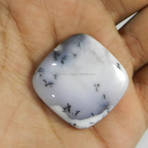 หินหลวม Cabochon 10.90 Gms สำหรับการทำเครื่องประดับ IG0233 Dendritic โอปอลธรรมชาติ30มม. รูปทรงเบาะสี่เหลี่ยม - Product Image 3