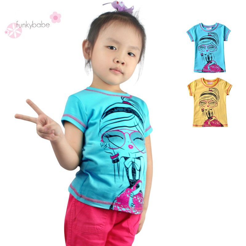 Мода девочек история качество о-образным вырезом хлопок детские футболки