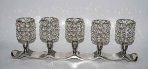 Portavelas votivo de cristal de 5 brazos personalizable, decoración del hogar de hierro de lujo para Navidad - Product Image 3