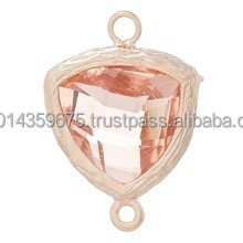 Colgante de piedras preciosas de diamante facetado, abalorio, conector de piedra de nacimiento - Product Image 2